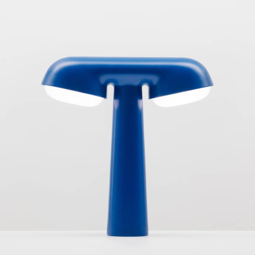 Lampada da tavolo Lampe TGV metallo blu / Collaborazione Moustache & SNCF - Moustache - Blu - Alluminio, policarbonato