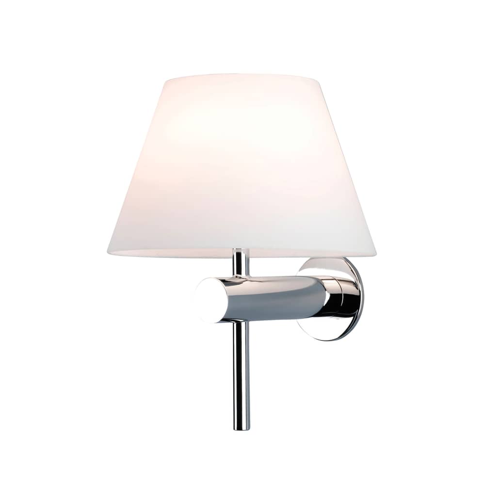 Outdoor-Wandleuchte Roma glas metall / Glas - Astro Lighting - Verchromt / Weiß - Glas, rostfreier Stahl