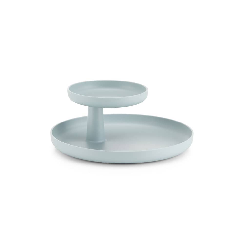 Tablett Rotary Tray plastikmaterial blau / Ablage ABS / Kleines Tablett drehbar - Vitra - Bläulich grau - ABS