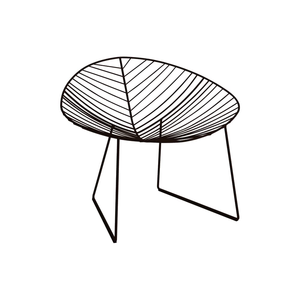 Fauteuil Leaf métal marron - Arper - Moka - Acier laqué
