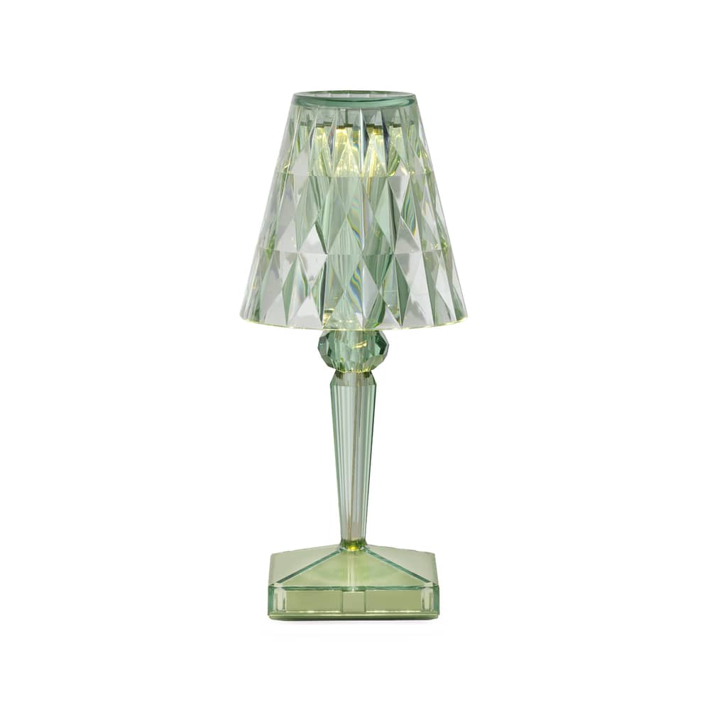 Lampada da esterno ricaricabile senza fili Battery LED materiale plastico verde / Ø 12 x H 30 cm - Riciclato - Kartell - Menta Verde - PMMA riciclato