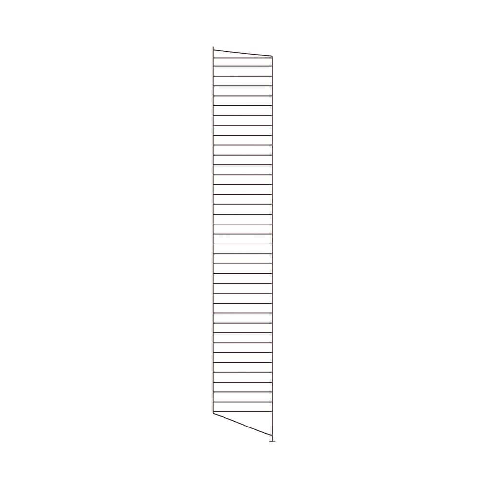 Montant de sol  / à l\'unité - H 200 x P 30 cm - String Furniture - Marron foncé - Acier laqué