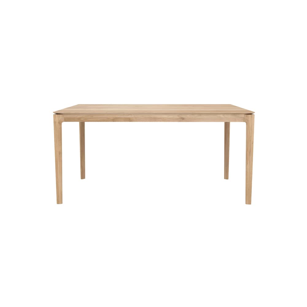 Bok Rectangular table natural wood / Solid oak 160 x 80 cm / 6 people - Ethnicraft - 160 x 80 cm / Oak - Oiled solid oak