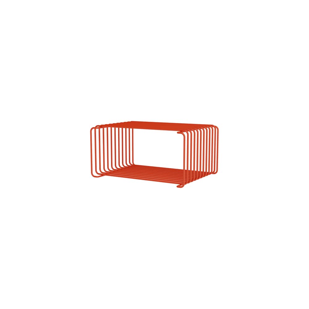 Scaffale Panton Wire Single Half metallo arancione / 34,8 x H 17,2 x P 25,7 cm - Verner Panton, 1971 - MONTANA - Eglantine 145 - Filo in acciaio inox laccato