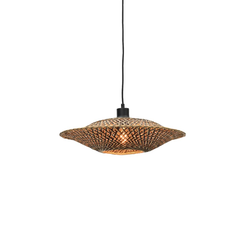 Sospensione Bali Small legno naturale / Bambù - Ø 44 cm - GOOD&MOJO - Ø 44 cm / Naturale e nero - Bambù