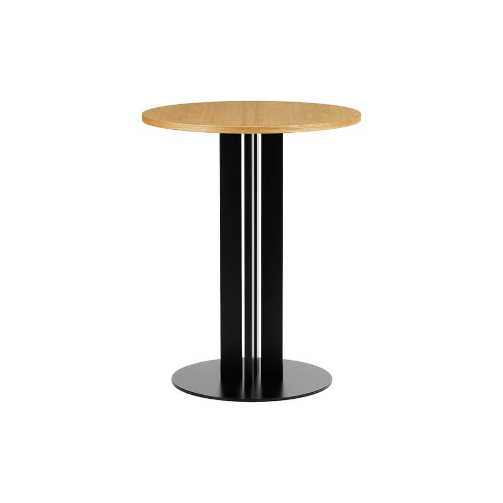 Table ronde Scala bois naturel / Ø 60 cm - Chêne - Normann Copenhagen - Chêne naturel - Acier verni, Contreplaqué de chêne