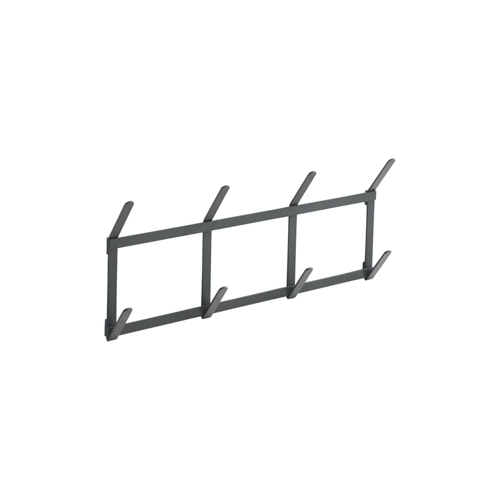 Wandgarderobe Tape Small metall schwarz / B 49,5 x H 22 cm - Hay - Kohle - Stahl