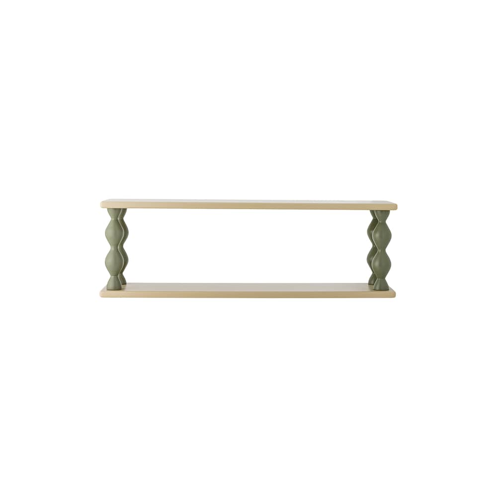 Etagère murale Bibiola bois vert / L 80 x H 26 cm - Bloomingville - Vert sauge / Beige - MDF laqué