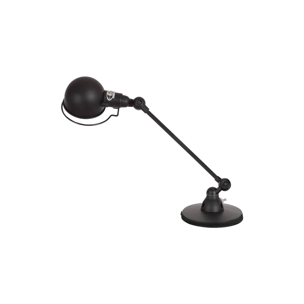 Lampe de table Signal SI400 métal noir / 1 bras - H 40 cm - Design 1950 - Jieldé - Noir mat - Acier, Fonte d\'aluminium