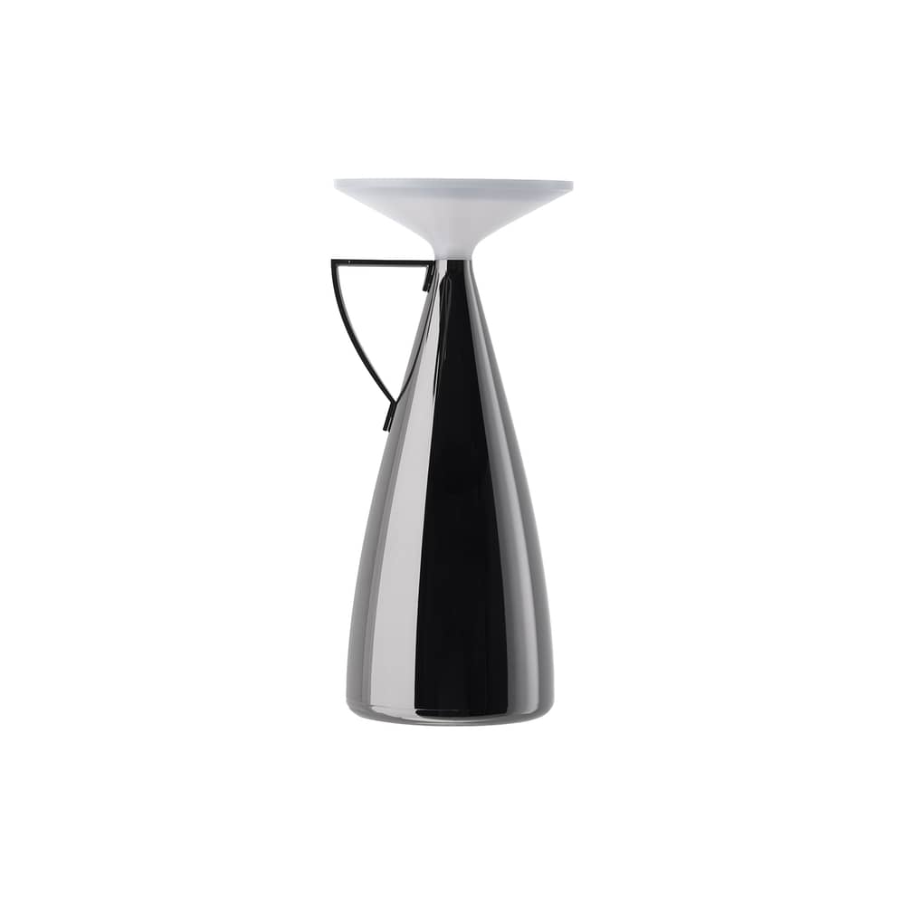 Lampe sans fil rechargeable Camomille LED argent / By Philippe Starck - Recyclé - Kartell - Titanium métallisé - PMMA recyclé
