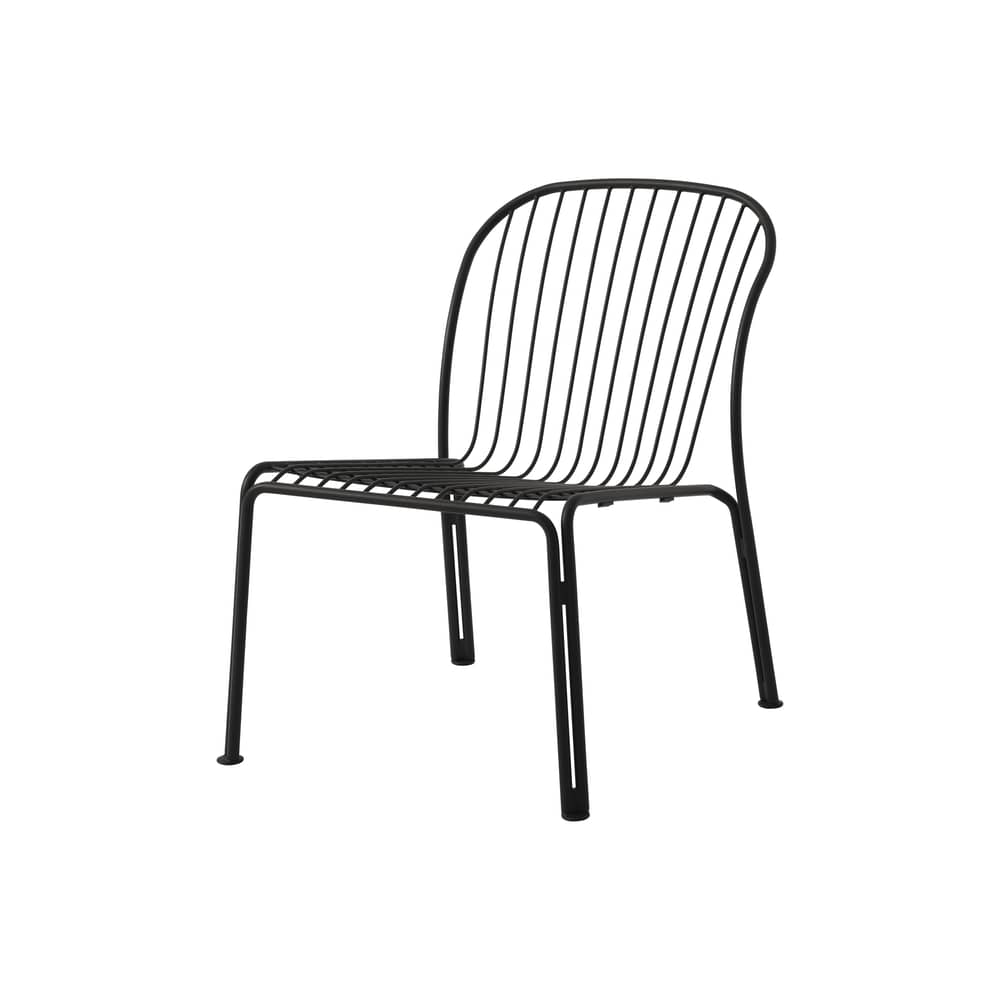 Poltrona lounge Thorvald SC100 metallo nero / Senza braccioli - &tradition - Nero caldo - Acciaio
