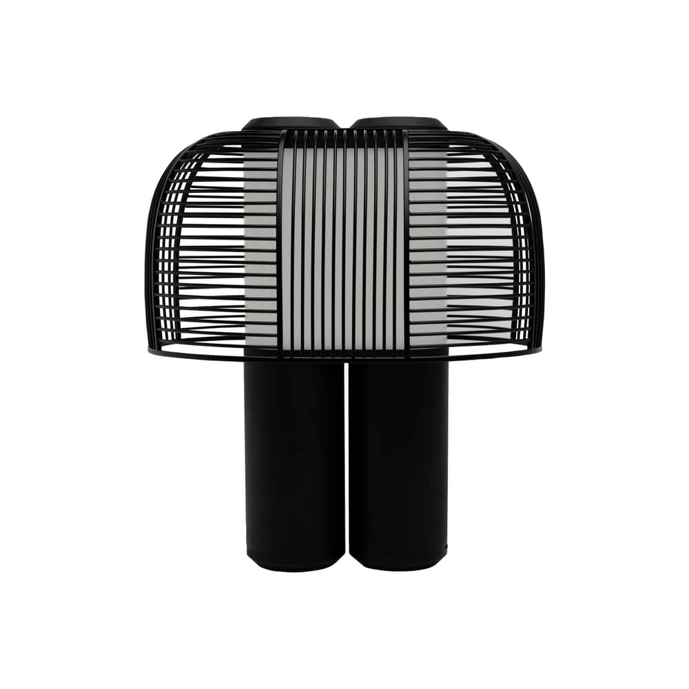 Lampada da tavolo Yasuke LED metallo nero / L 39,5 x H 43 cm - DCW éditions - Nero - Acciaio, PMMA