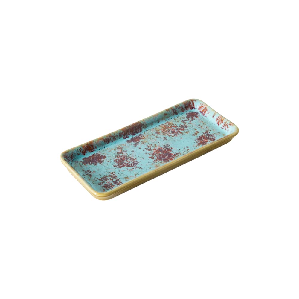 Piatto da dessert 70s ceramics ceramica blu / 7,7 x 18 cm - HK LIVING - Feltrino - Gres smaltato