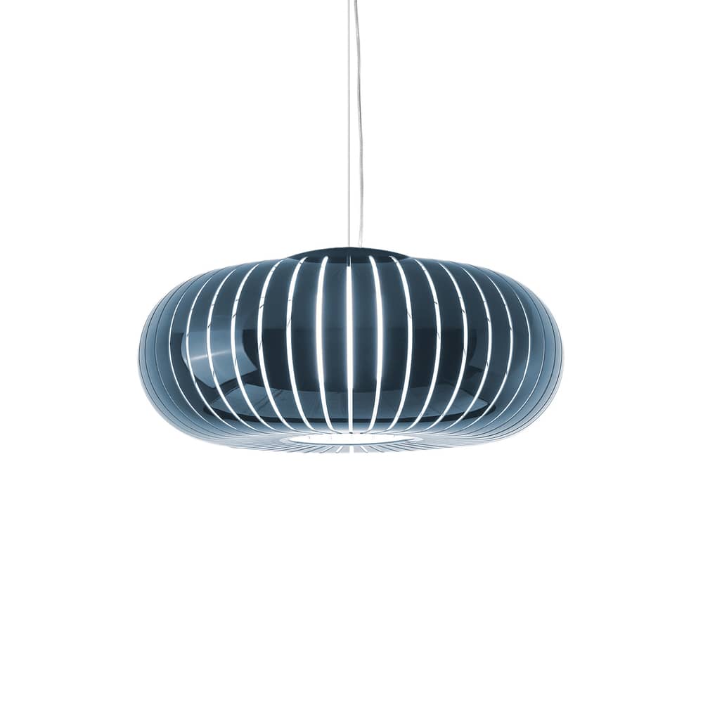 Suspension Teresa plastique bleu / Ø 50 cm - Recyclé - Kartell - Pétrole - PMMA recyclé