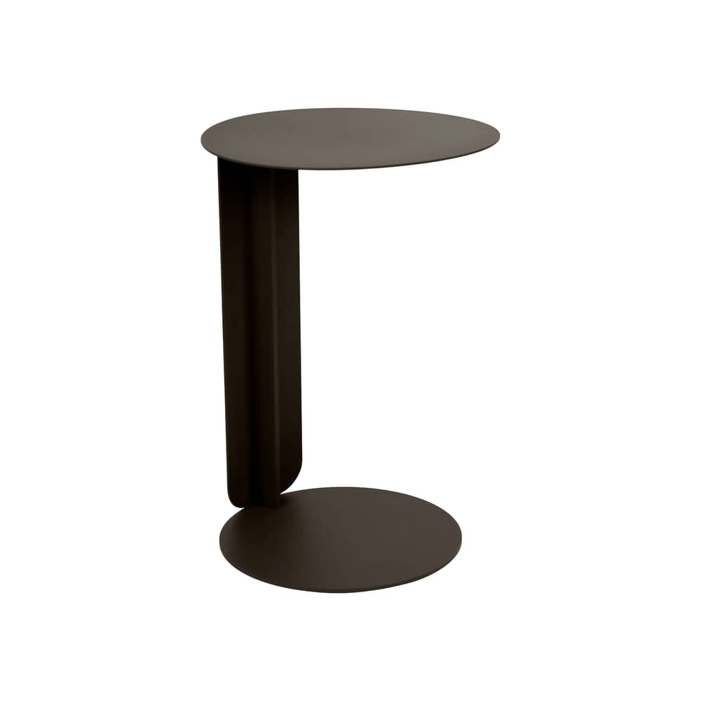 Table d\'appoint Bebop métal marron / Ø 40 x H 60 cm - Fermob - Tonka - Acier, Aluminium