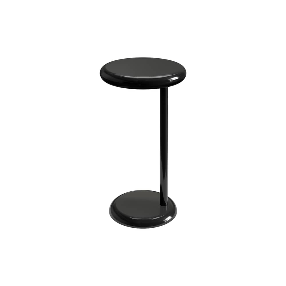 Table d\'appoint Spot métal noir / Ø 35 x H 55 cm - Tom Dixon - Noir brillant - Acier thermolaqué