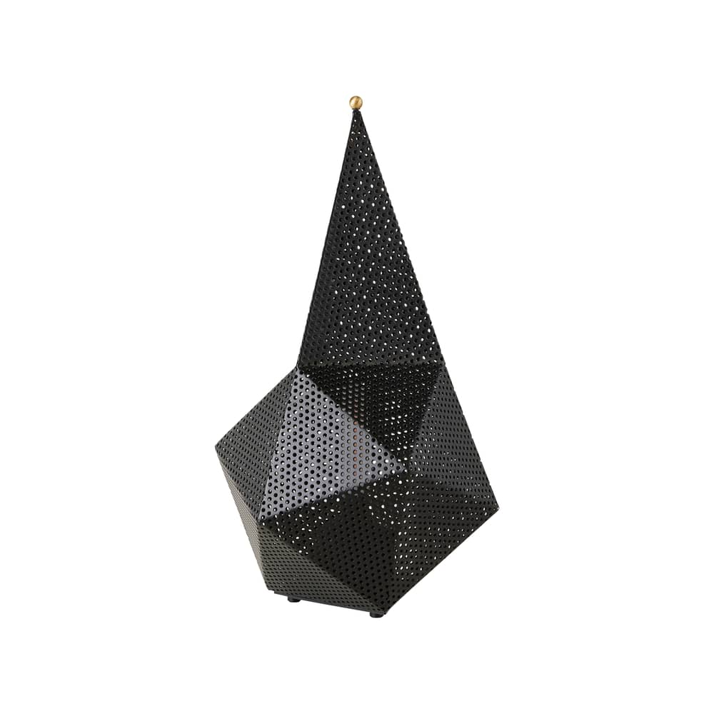 Schnurlosleuchte Bagdad metall schwarz / Mathieu Matégot, 1954 - Perforierter Stahl - Gubi - Schwarz Soft - Messing, Perforierter Stahl