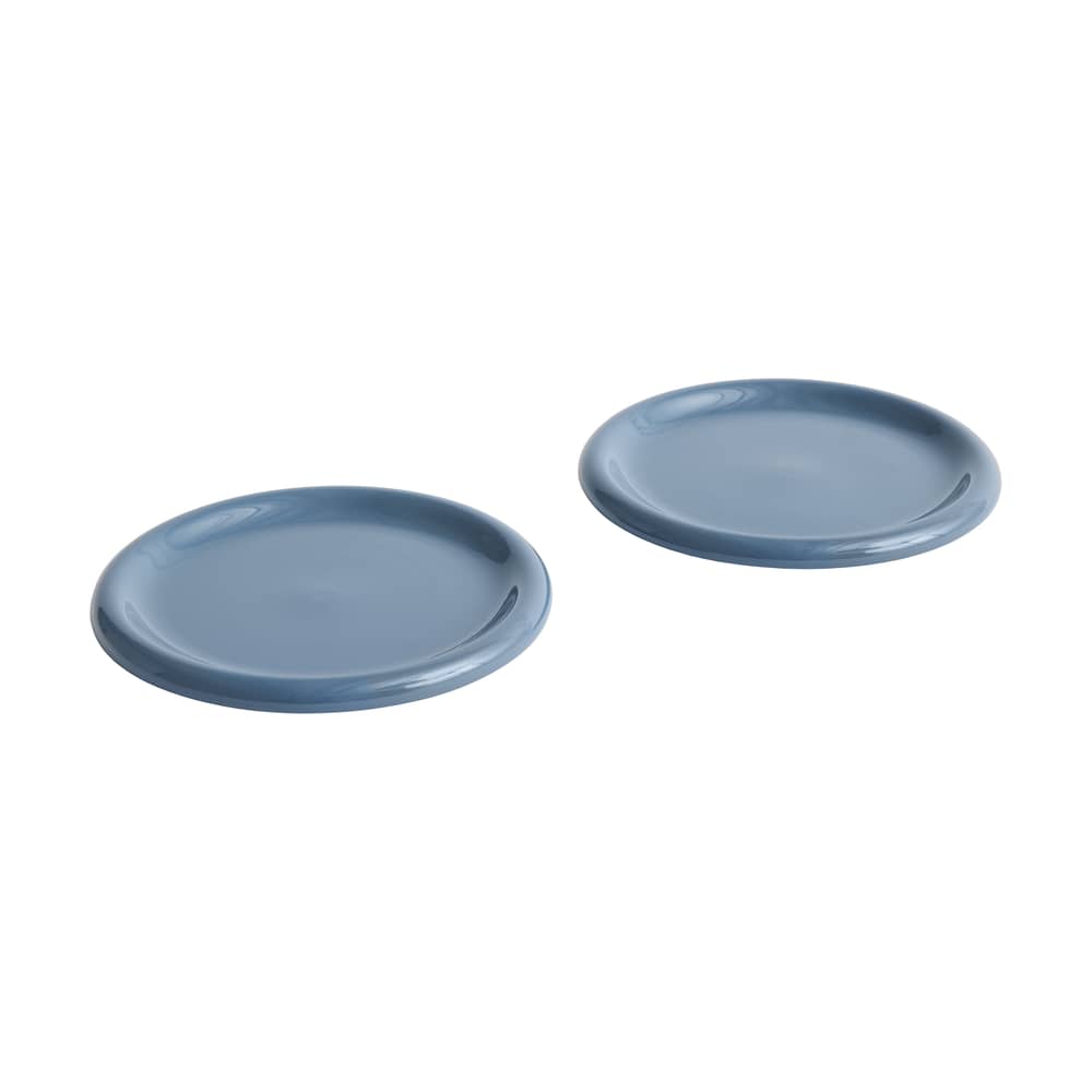 Teller Barro keramik blau / Ø 24 cm - 2er-Set - Hay - Blau - Sandstein