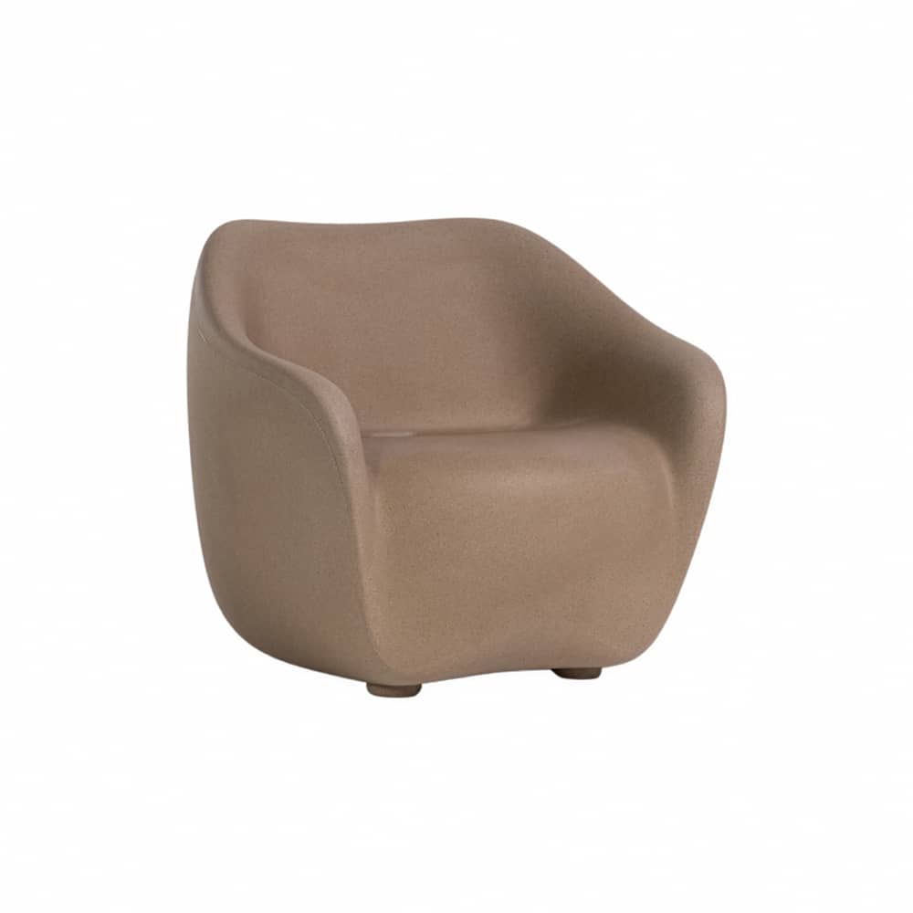 Reborn Armchair plastic material beige / 100% recycled - Slide - Almond beige - Recycled Ecothylene