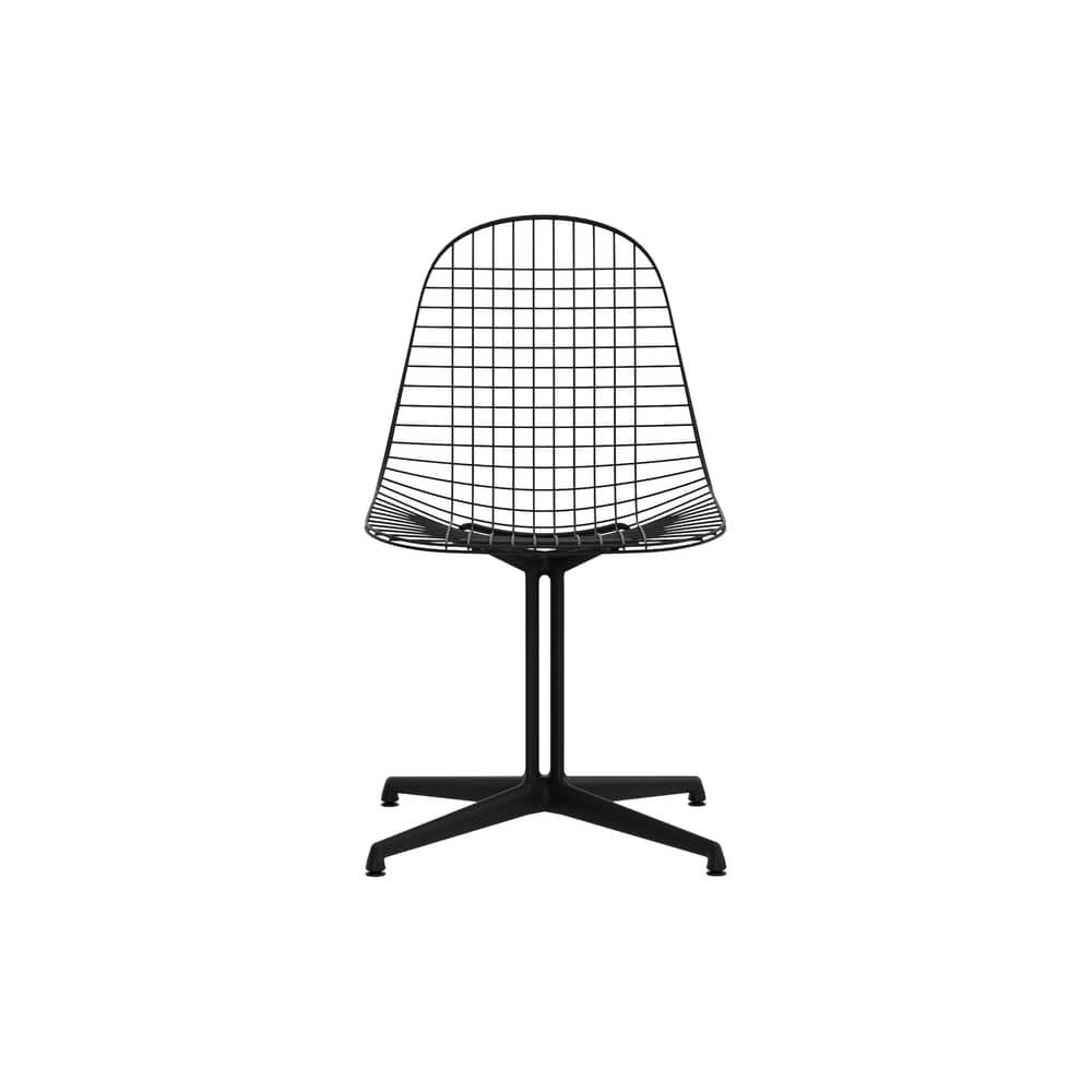 Chaise Wire Chair DKL métal noir / (1951) - Pied La Fonda - Vitra - Noir - Aluminium injecté, Fil d\'acier