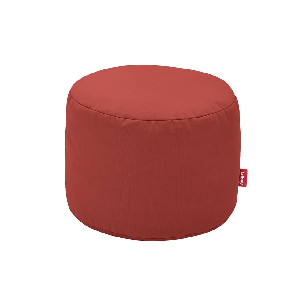 Pouf Point Canvas / Recyclé - Ø 50 cm - Fatboy - Rouge Merlot -  Micro-billes EPS, Polyester recyclé