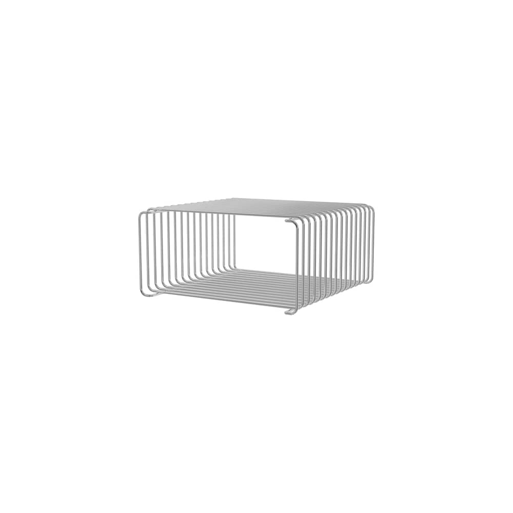 Regal Panton Wire Single Half metall silber / 34,8 x H 17.2 x T 34,8 cm - Verner Panton, 1972 - MONTANA - Verchromt - Polierter Edelstahldraht