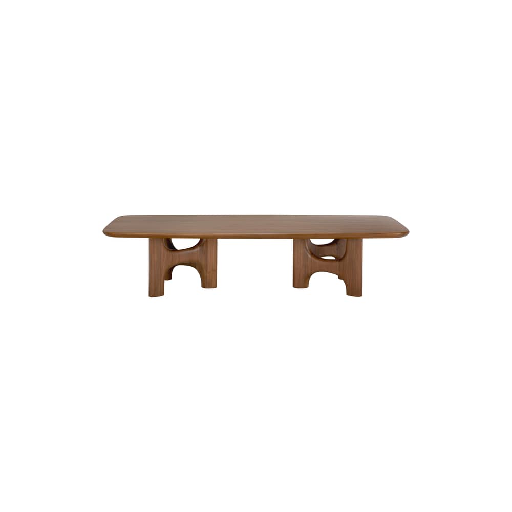 Table basse Flow bois marron / 150 x 60 cm - Ethnicraft - Teck marron - Teck massif verni