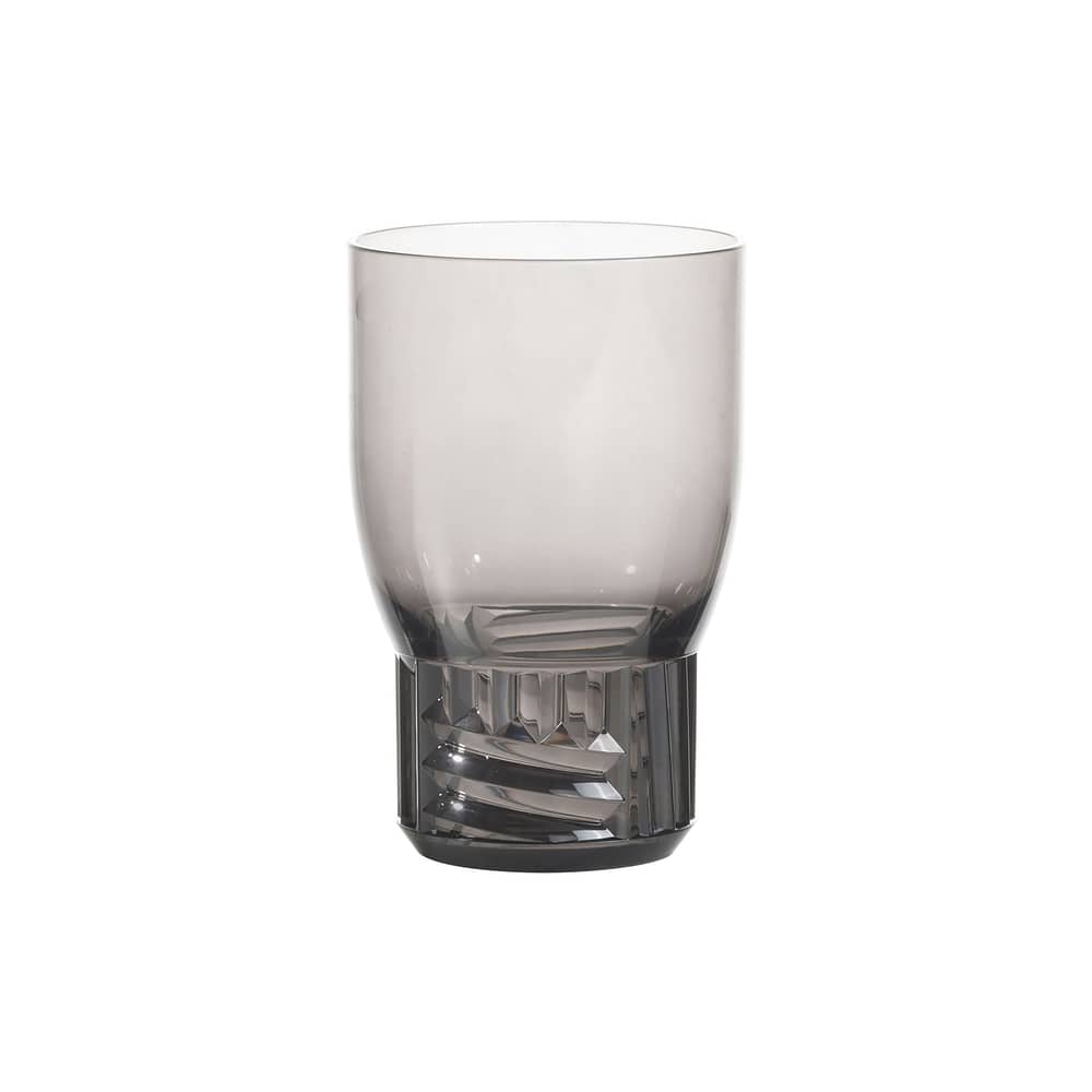 Verre Trama Medium plastique gris / H 13 cm - Kartell - Gris fumé - Technopolymère