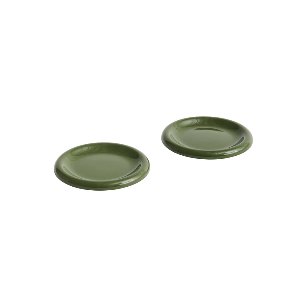 Set de 2 assiettes à dessert Barro céramique / Ø 18 cm - Hay - Vert - Grès