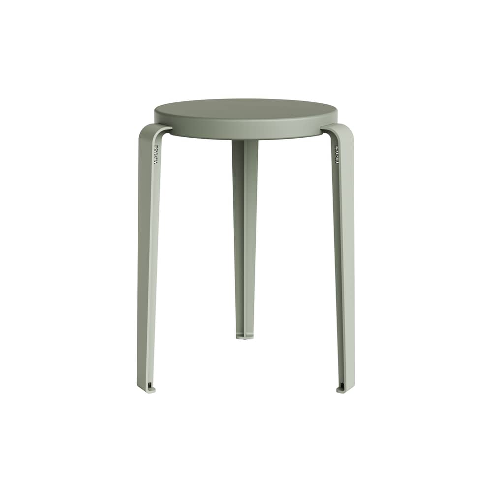 Tabouret empilable Lou Chroma bois vert / Bois éco-certifié - TIPTOE - Gris eucalyptus - Acier, Bois éco-certifié