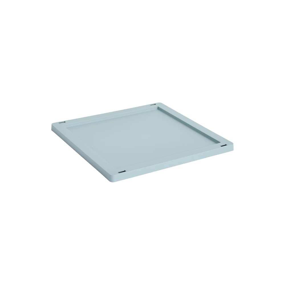 Couvercle  plastique bleu / Pour panier Colour Crate Medium Square & Cube 30 x 30 cm - Hay - Bleu Dusty - Polypropylène recyclé