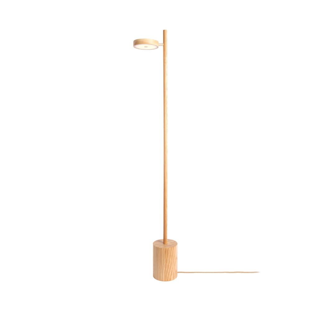 Okinawa LED Floor lamp natural wood / 1 adjustable diffuser - GOOD&MOJO - Natural - Ashwood
