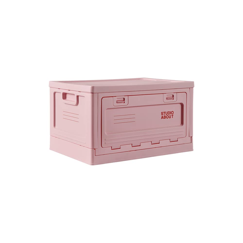 Schachtel Box Large plastikmaterial rosa / 50 x 35,5 x H 29 cm - stapelbar - STUDIO ABOUT - Rosa - Polypropylen
