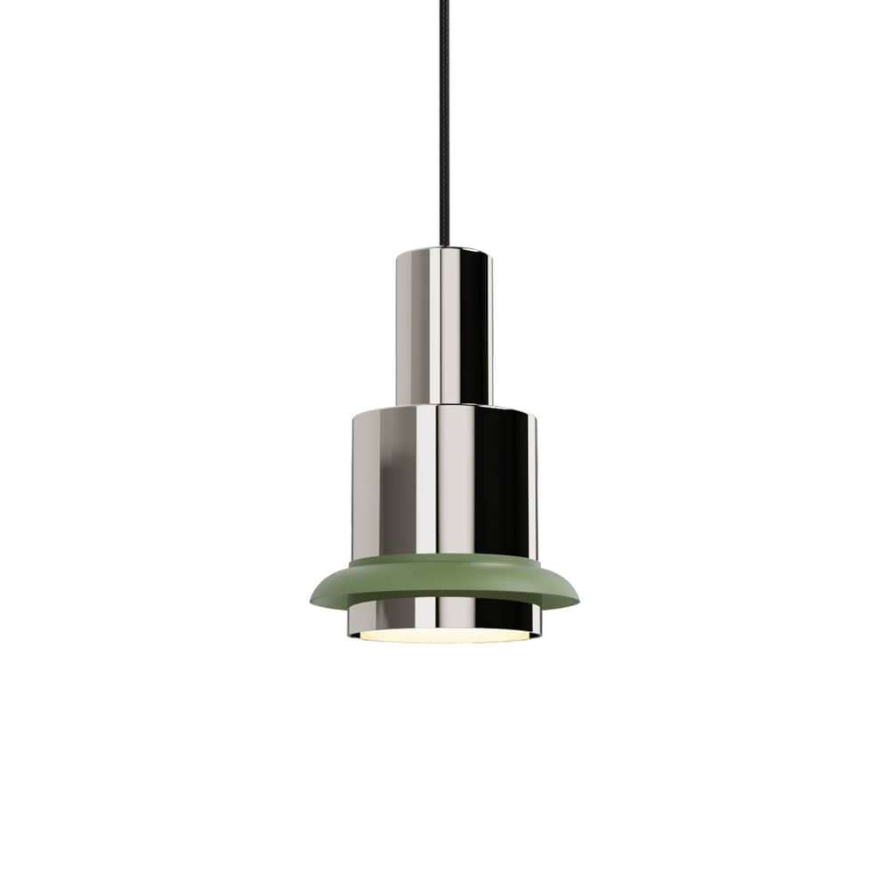 Sospensione Chaumont metallo argento / Ø 15 cm - Ripubblicato nel 1964 - DCW éditions - Anello in nichel/verde - Acciaio