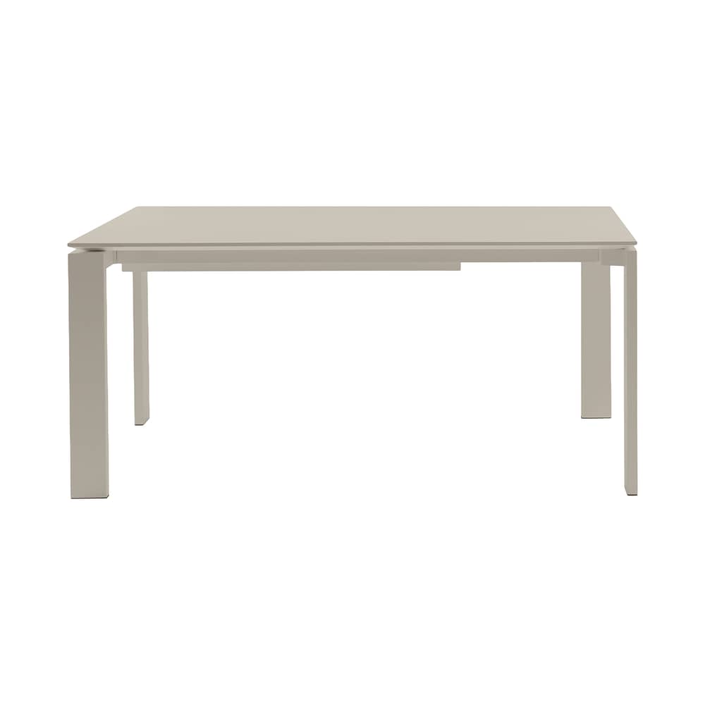 Table à rallonge Four beige / L 160 à 260 cm - Stratifié soft-touch - Kartell - Beige - Acier verni, Stratifié soft-touch