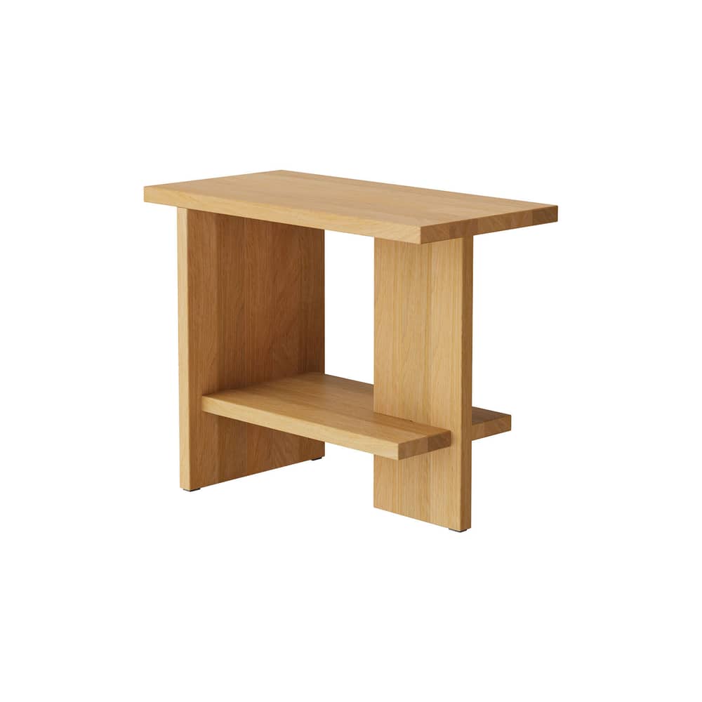 Tavolino d\'appoggio Tee legno naturale / 60 x 30 x H 47,5 cm - NINE - 60 x 30 cm - Massello di quercia oliato