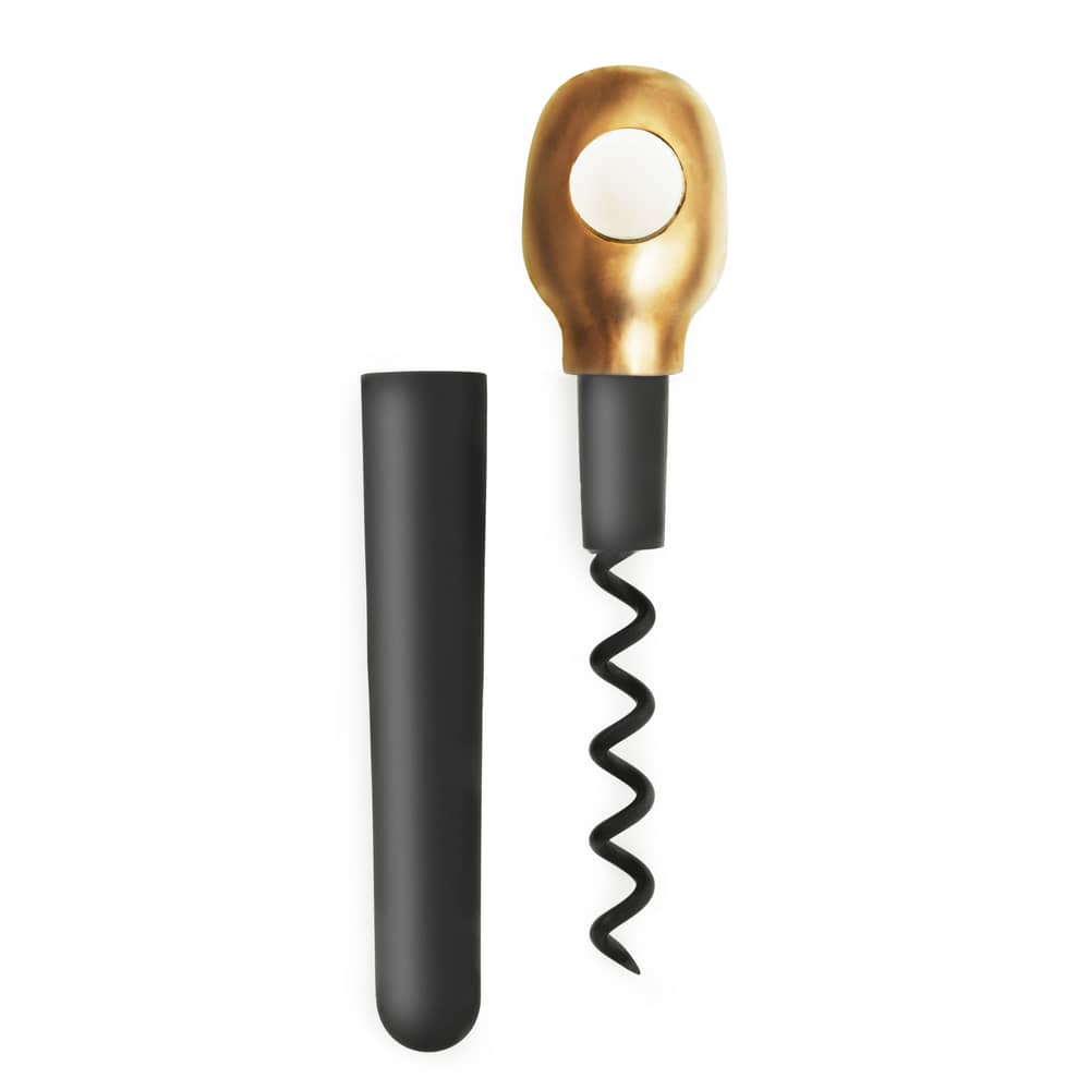 Tire-bouchon Basic métal noir cuivre - Normann Copenhagen - Bronze & noir - Acier inoxydable plaqué titane, Silicone