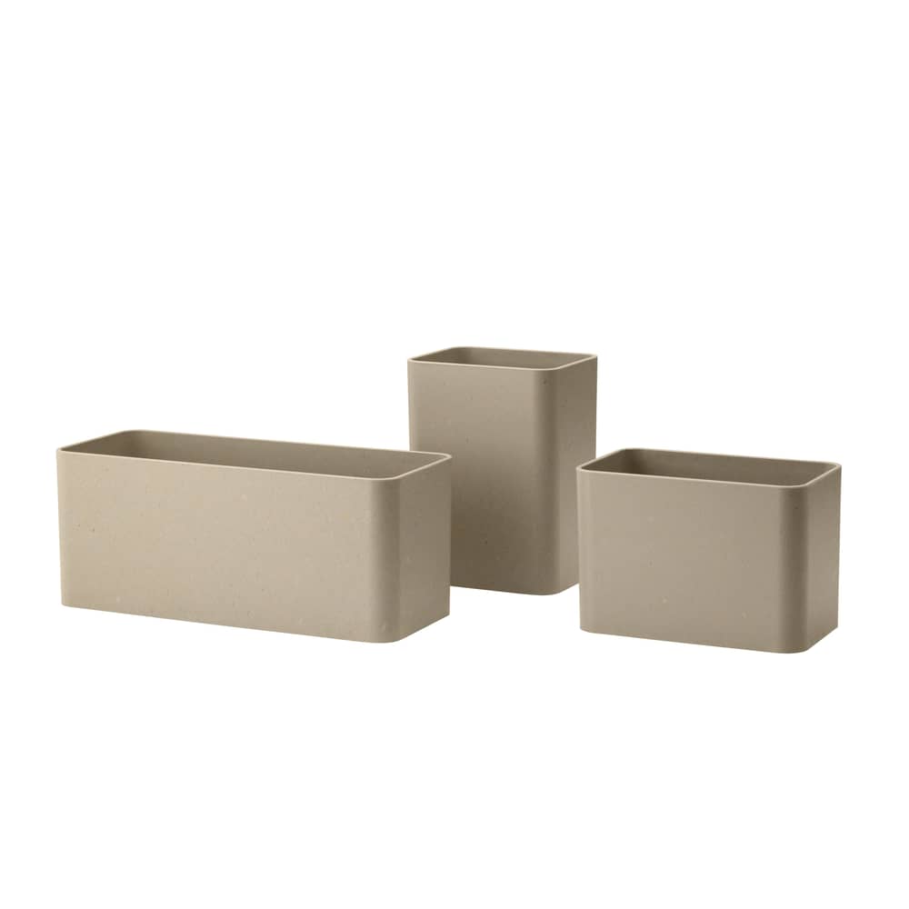Topf String Furniture zum Aufhängen / 3er-Set - Für String-Regale - Beige - Plastikmaterial