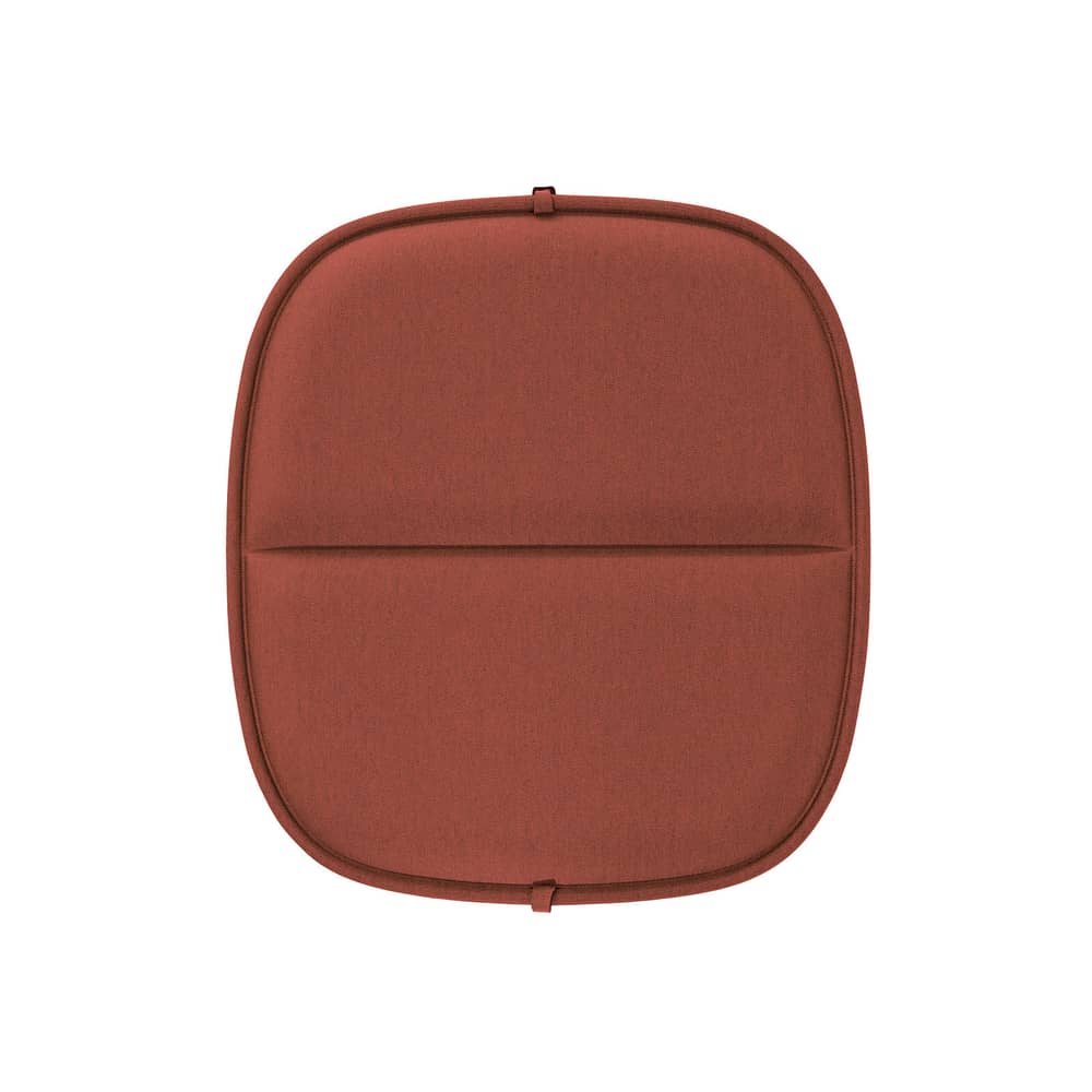 Accessoire  tissu rouge / Coussin assise - Pour fauteuil bas HiRay - Recyclé - Kartell - Rouge brique - Polyuréthane, Tissu recyclé