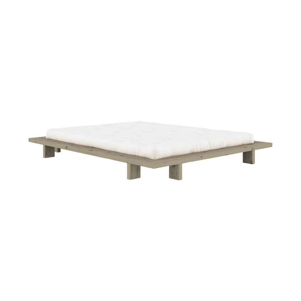 Japan Double bed wood green / For Mattress 160 x 200 cm - KARUP - Sage green - FSC-certified solid pine