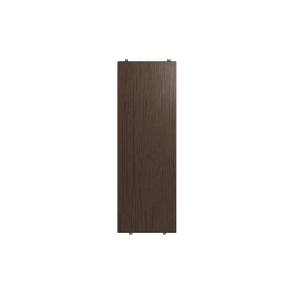 Lot de 3 étagères - L 58 x P 20 cm - String Furniture - Chêne foncé - Aggloméré plaqué chêne