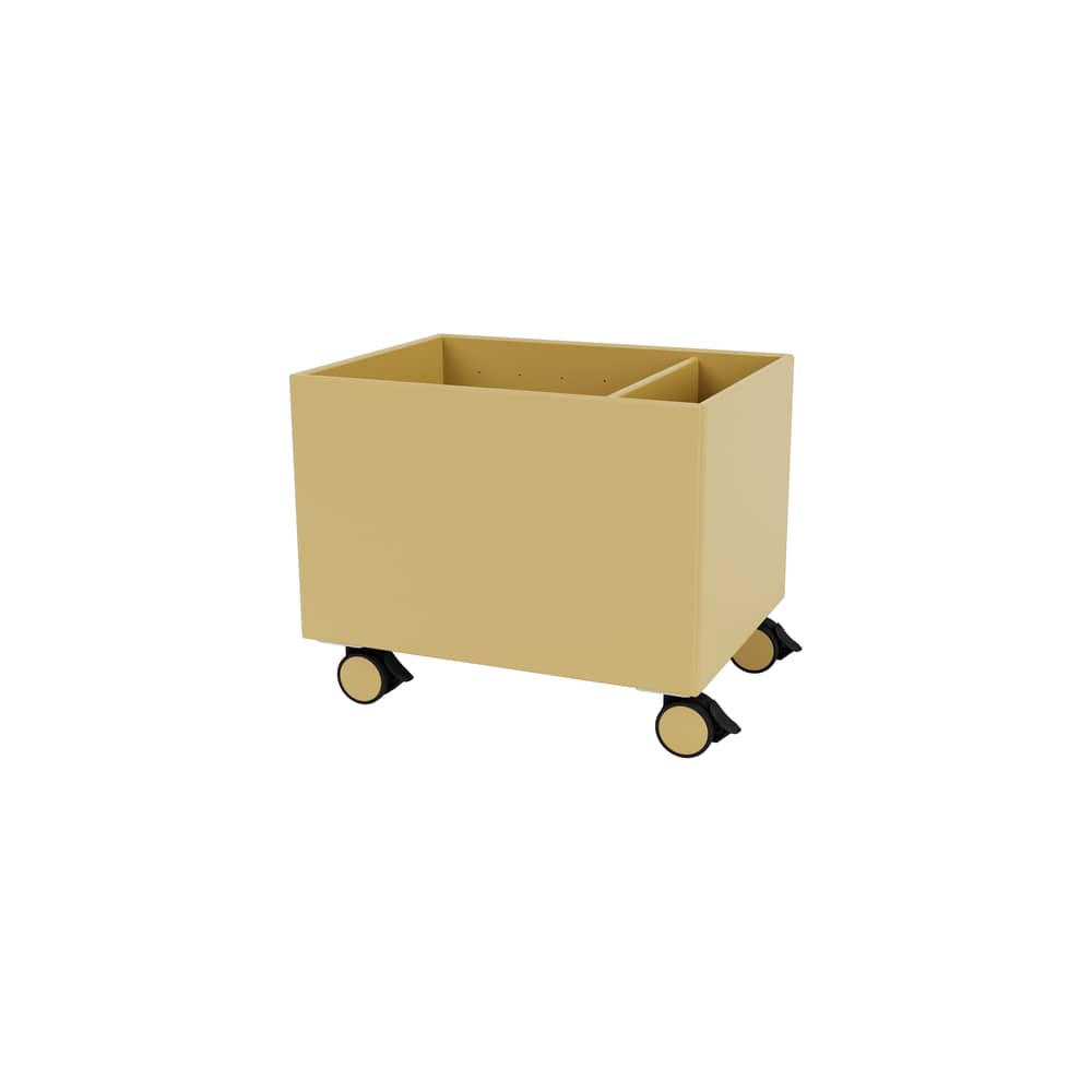 Rollkasten Colour Box II holz gelb / 46.8 x 35,4 x H 37.8 cm - MONTANA - Kümmel 157 - lackierte Holzfaserplatte