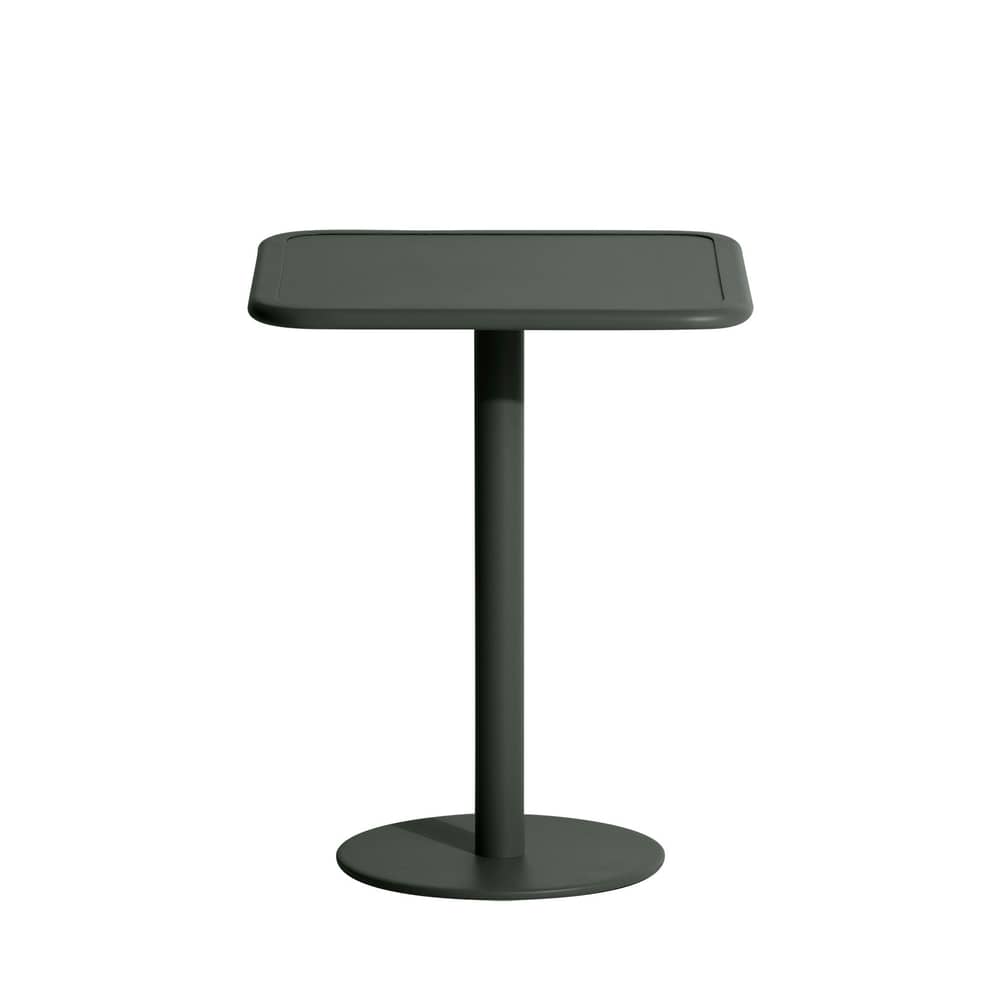 Table carrée Week-End / Bistot - Aluminium - 60 x 60 cm - Petite Friture - Vert Bouteille - Aluminium thermolaqué époxy