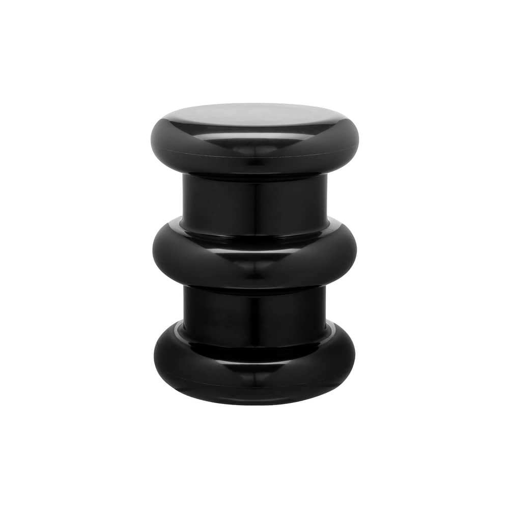 Tabouret Pilastro plastique noir / H 46 x Ø 35 cm - By Ettore Sottsass - Kartell - Noir - Technopolymère thermoplastique