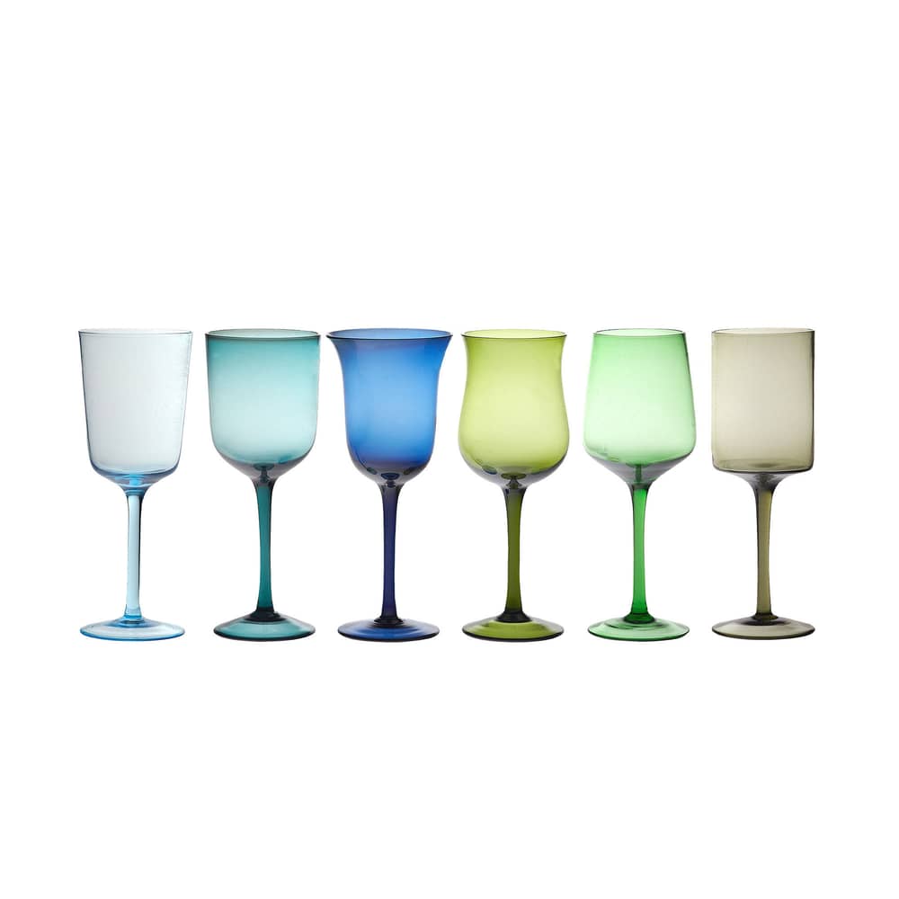 Calici Wine glass glass multicoloured / Set of 6 - Bitossi Home - Multicoloured - Blown glass