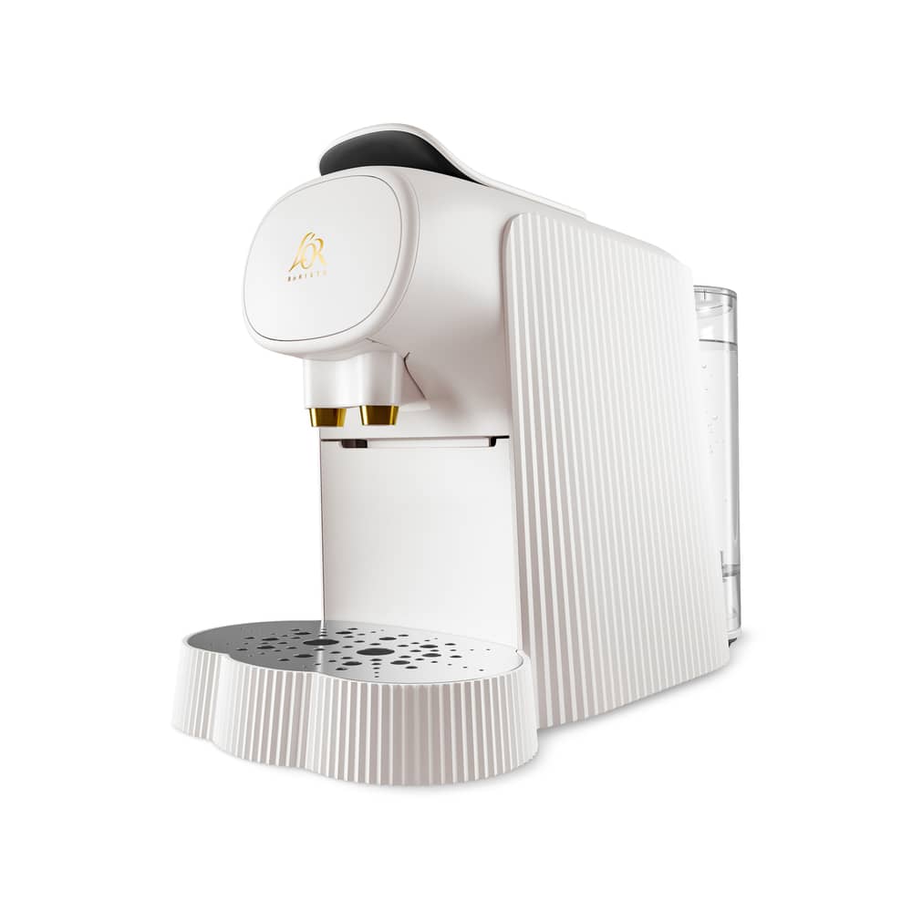 Cafetière à capsules L\'Or Barista Plissé blanc - Alessi - Blanc - Acier, Résine thermoplastique