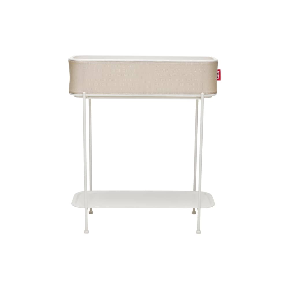Jardinière sur pied Adoreganizer / Etagère - L 65,5 x H 76,5 cm - Fatboy - Beige - Acier inoxydable, Tissu oléfine