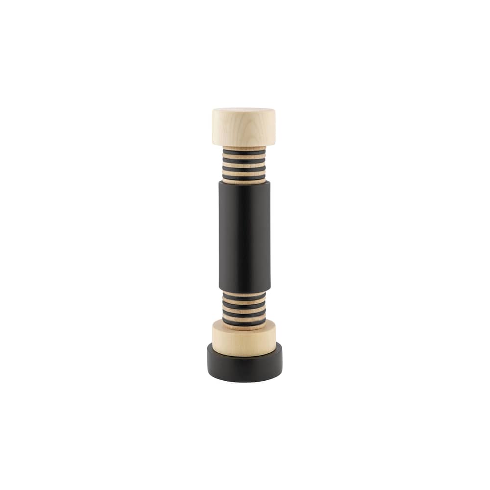 Moulin à épices Twergi bois noir / Ettore Sottsass, 1989 - Alessi - Noir - Céramique, Hêtre massif peint