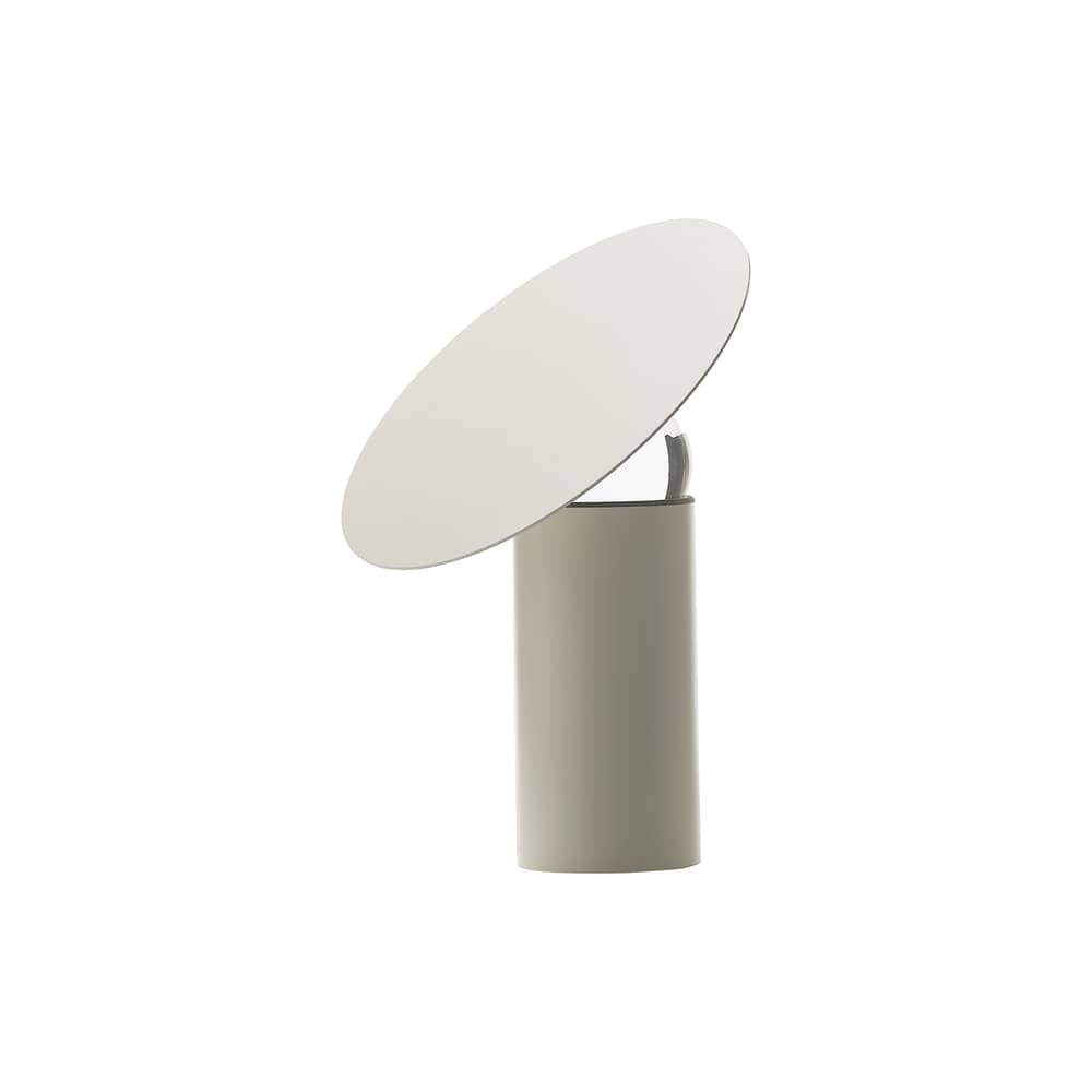 Tischleuchte Era Small LED metall weiß / H 43 cm - Schwenkbar - Mogg - Weiß - Aluminium, Kristall