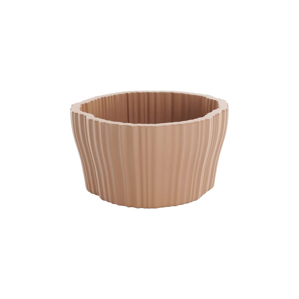 Übertopf Corteza Large plastikmaterial beige / 64 x 70 cm x H 36 cm - Kartell - Puder - Recyceltes Polyethylen
